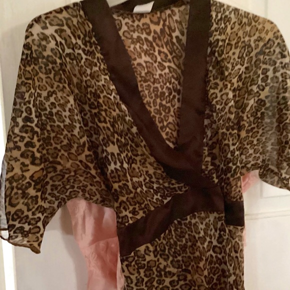 Kiwi Leopard print sari top tie back size M - Picture 1 of 8